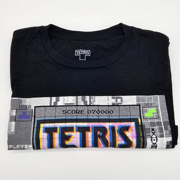 Men's Tetris Graphic Short Sleeved T-Shirt, Size Large, 100% Cotton - Picture 7 of 11